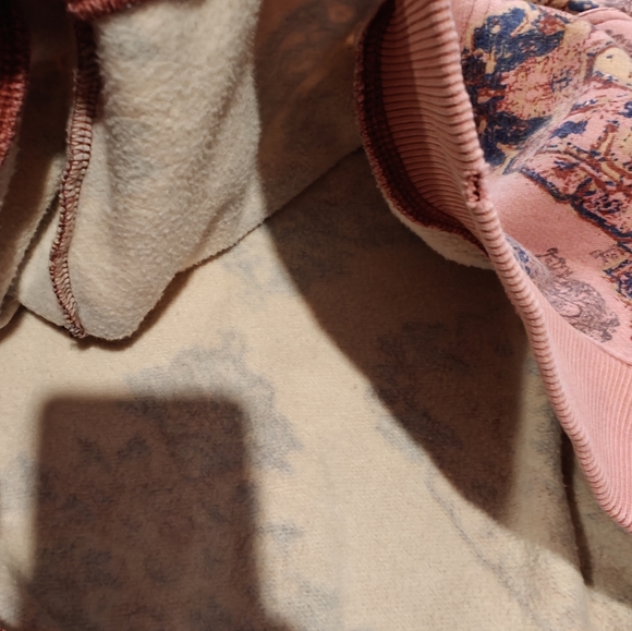 We The Free Printed It's A Vibe Hoodie In Desert Rose Combo In Pink - Picture 10 of 12